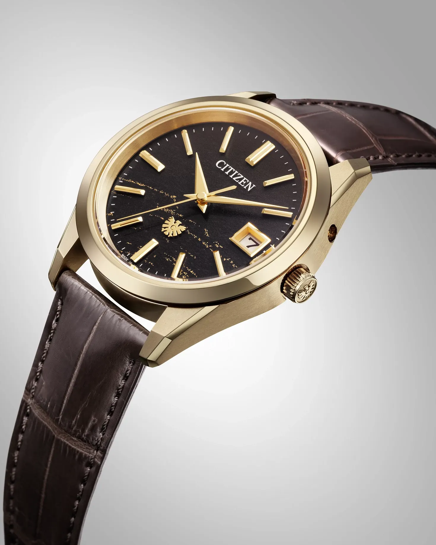 The CITIZEN Brown Dial Crocodile Strap AQ4103-16W | CITIZEN